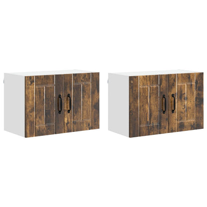 Nástěnná Skříňka Lucca 2 Pcs Kouřový Dub 60 X 31 X 40 Cm