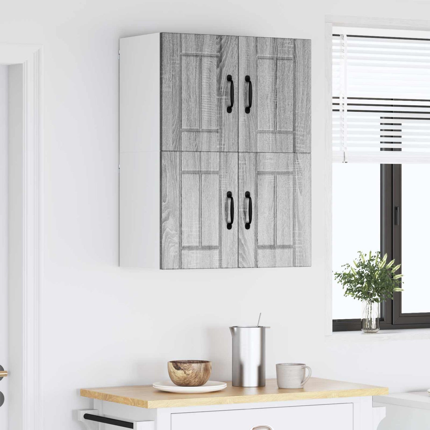 Nástěnná Skříňka Lucca 2 Pcs Šedá Sonoma 60 X 31 X 40 Cm