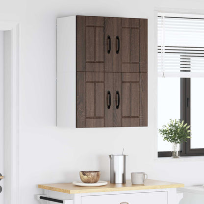 Nástěnná Skříňka Lucca 2 Pcs Hnědý Dub 60 X 31 X 40 Cm