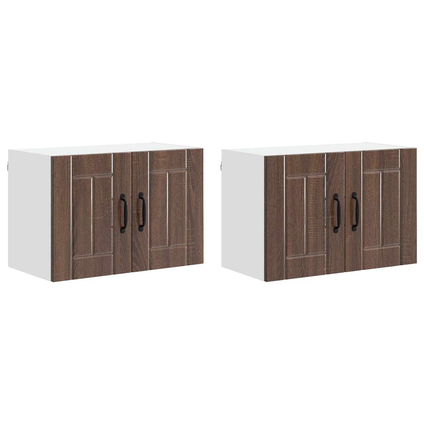Nástěnná Skříňka Lucca 2 Pcs Hnědý Dub 60 X 31 X 40 Cm