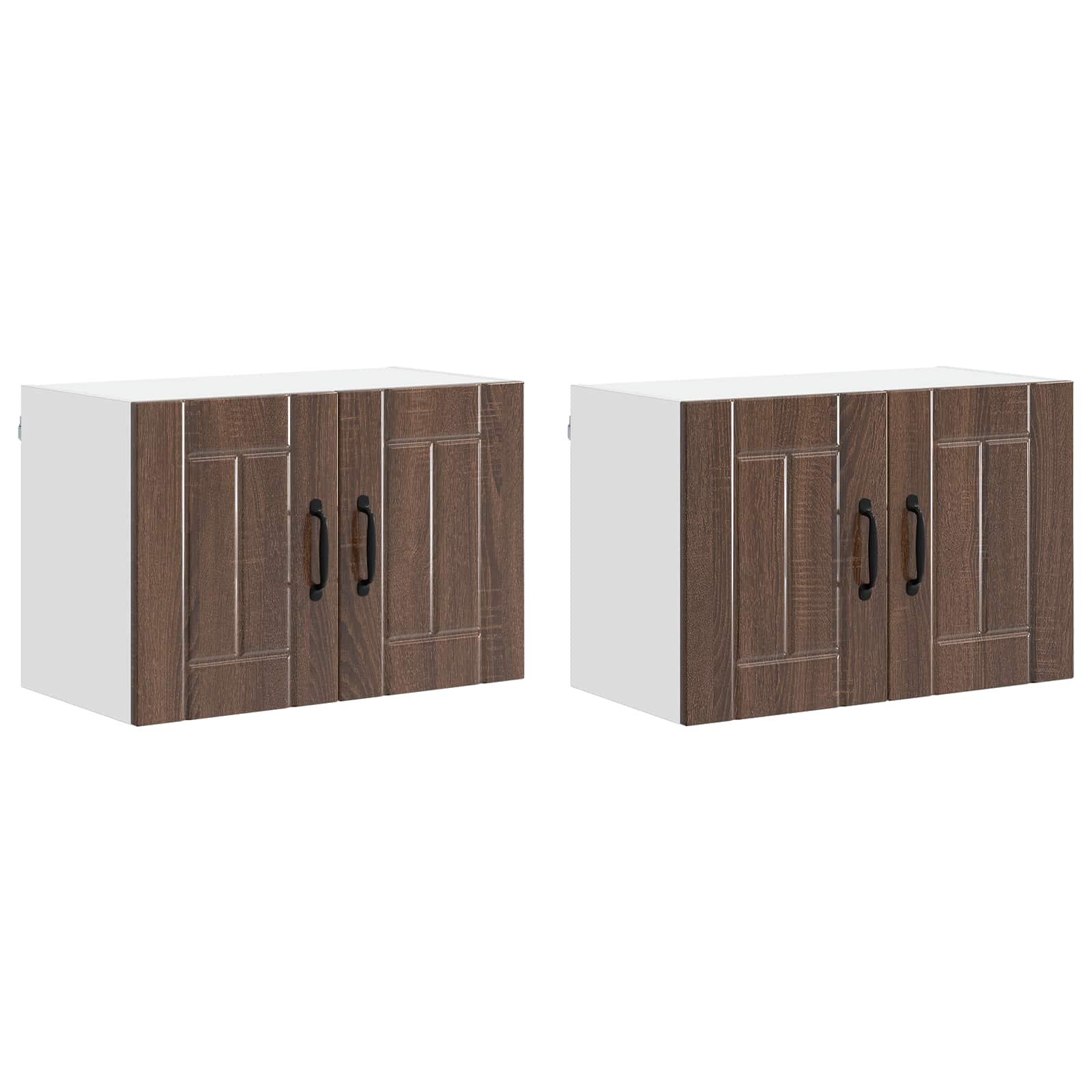 Nástěnná Skříňka Lucca 2 Pcs Hnědý Dub 60 X 31 X 40 Cm