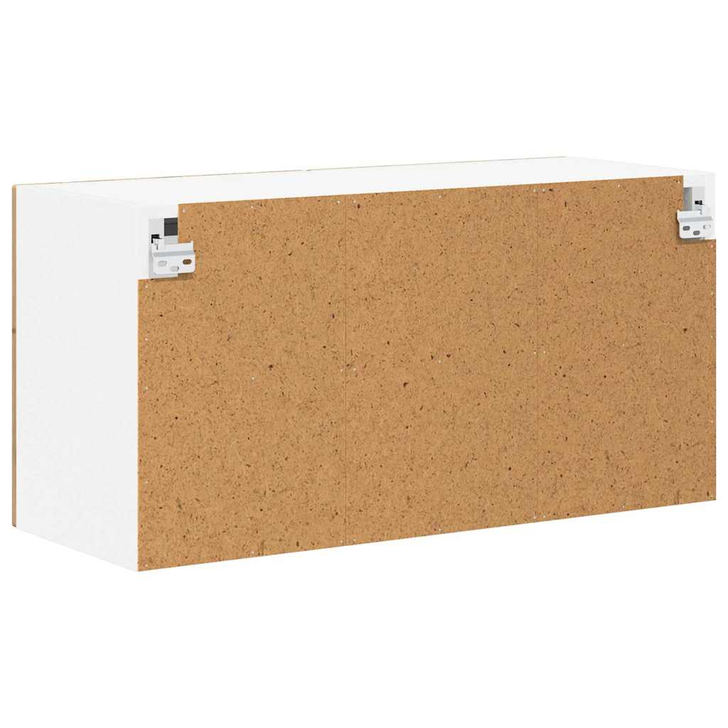 Nástěnná Skleněná Skříň Lucca Dub Artisan 80 X 31 X 40 Cm