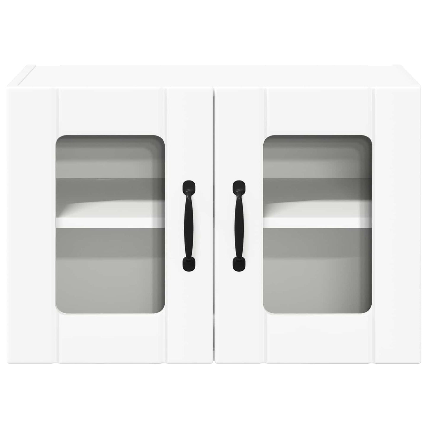 Nástěnná Skleněná Skříň Lucca 2 Pcs Bílá 60 X 31 X 40 Cm