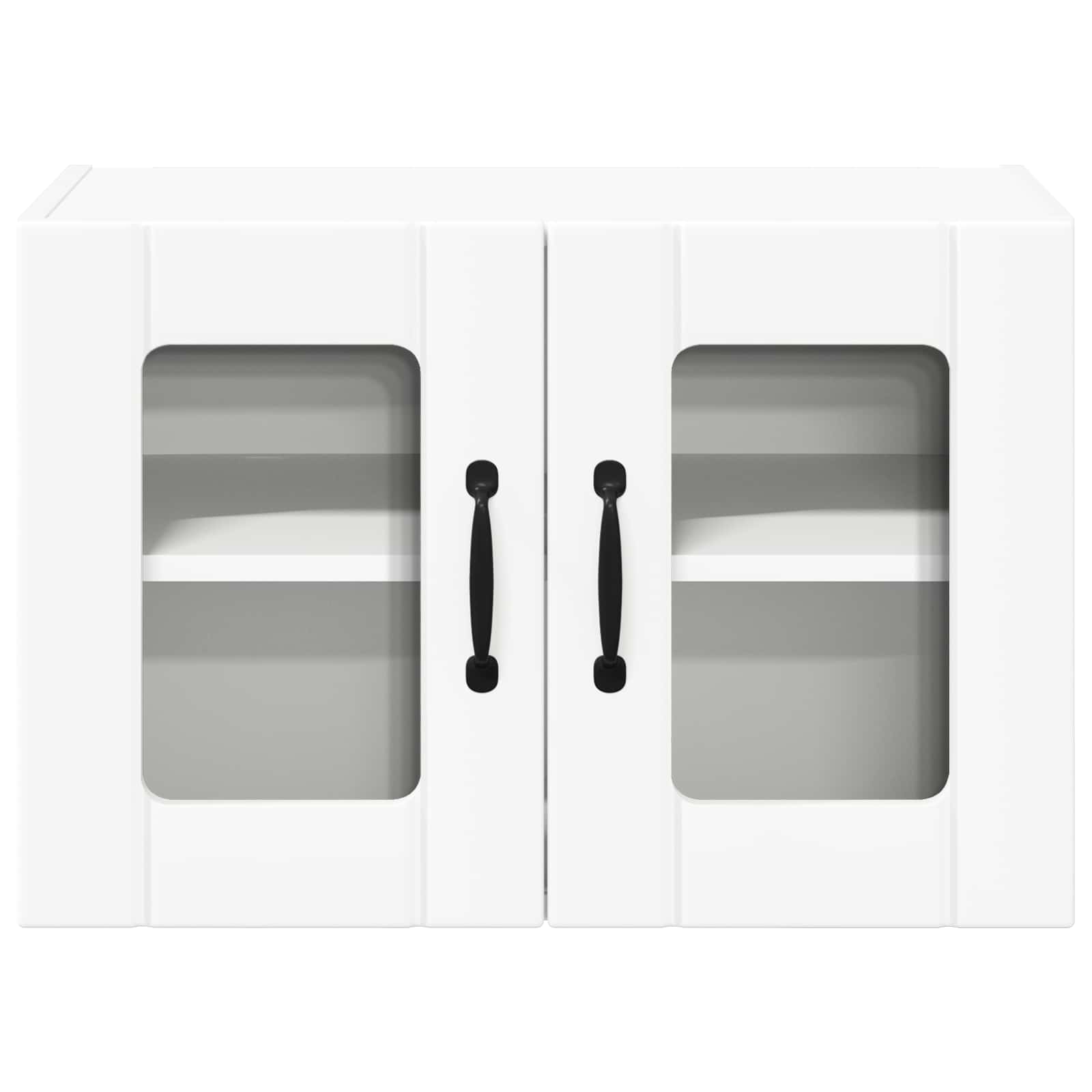 Nástěnná Skleněná Skříň Lucca 2 Pcs Bílá 60 X 31 X 40 Cm