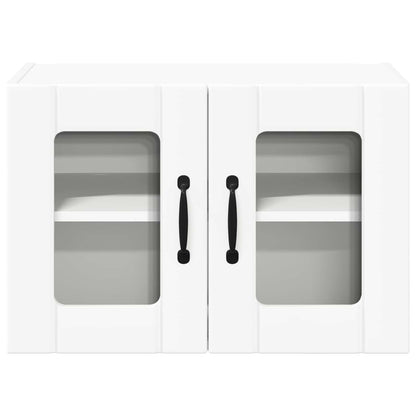 Nástěnná Skleněná Skříň Lucca 2 Pcs Bílá 60 X 31 X 40 Cm