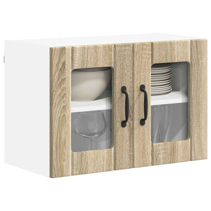 Nástěnná Skleněná Skříň Lucca Dub Sonoma 60 X 31 X 40 Cm
