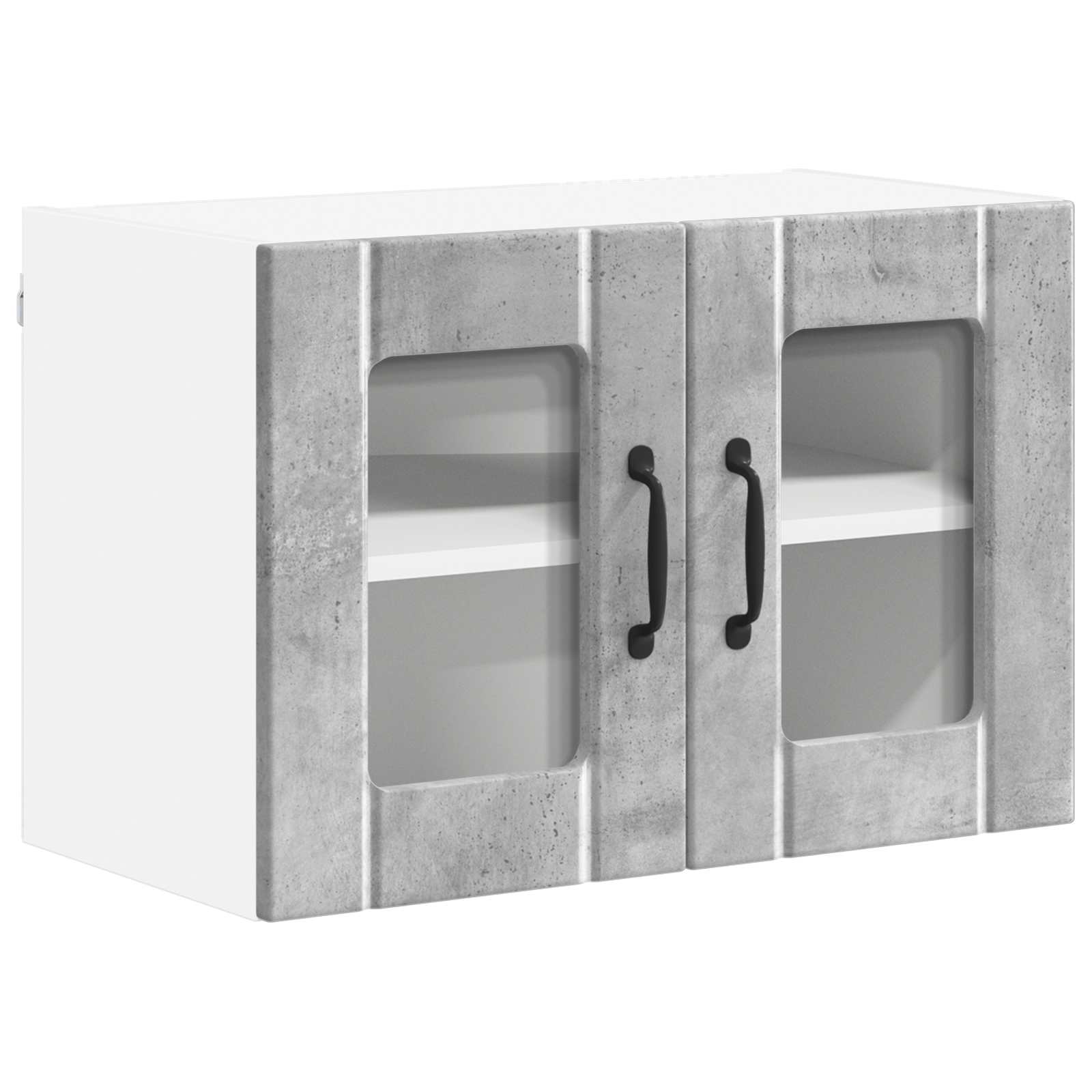Nástěnná Skleněná Skříň Lucca 2 Pcs Betonově Šedá