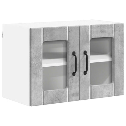Nástěnná Skleněná Skříň Lucca 2 Pcs Betonově Šedá