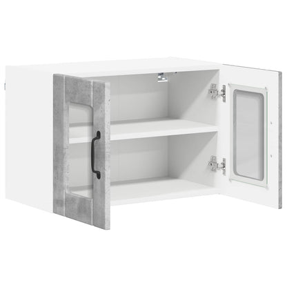 Nástěnná Skleněná Skříň Lucca 2 Pcs Betonově Šedá