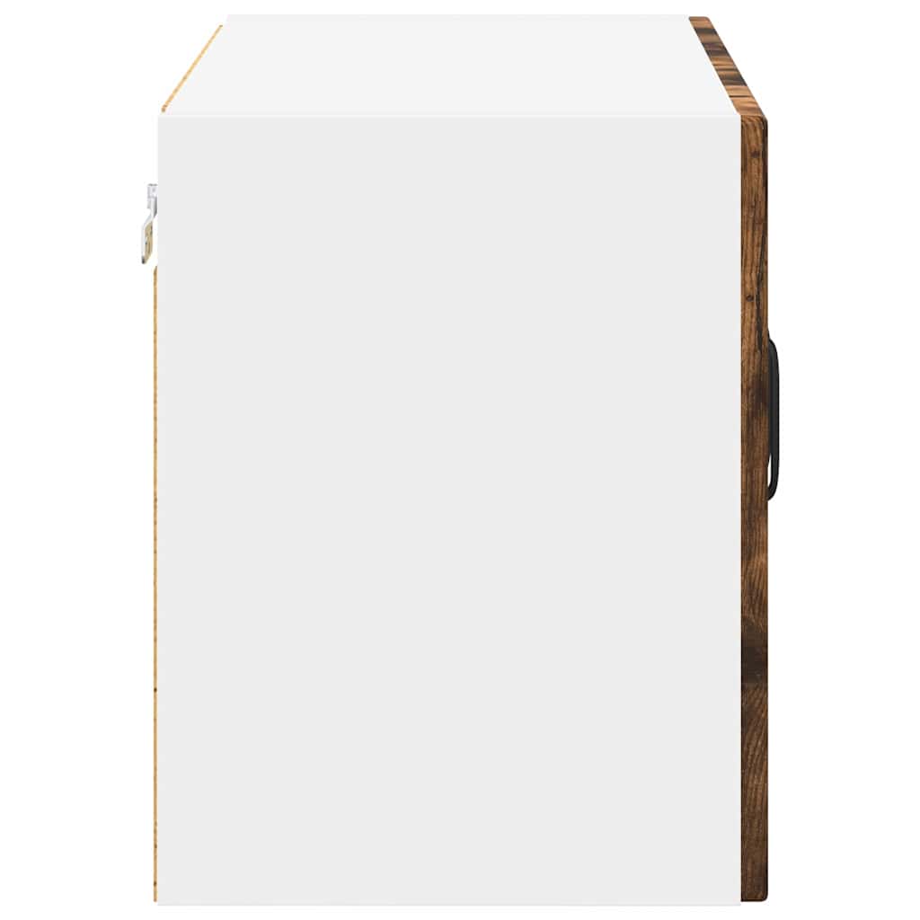 Nástěnná Skleněná Skříň Lucca 2 Pcs Kouřový Dub 60 X 31 X 40 Cm