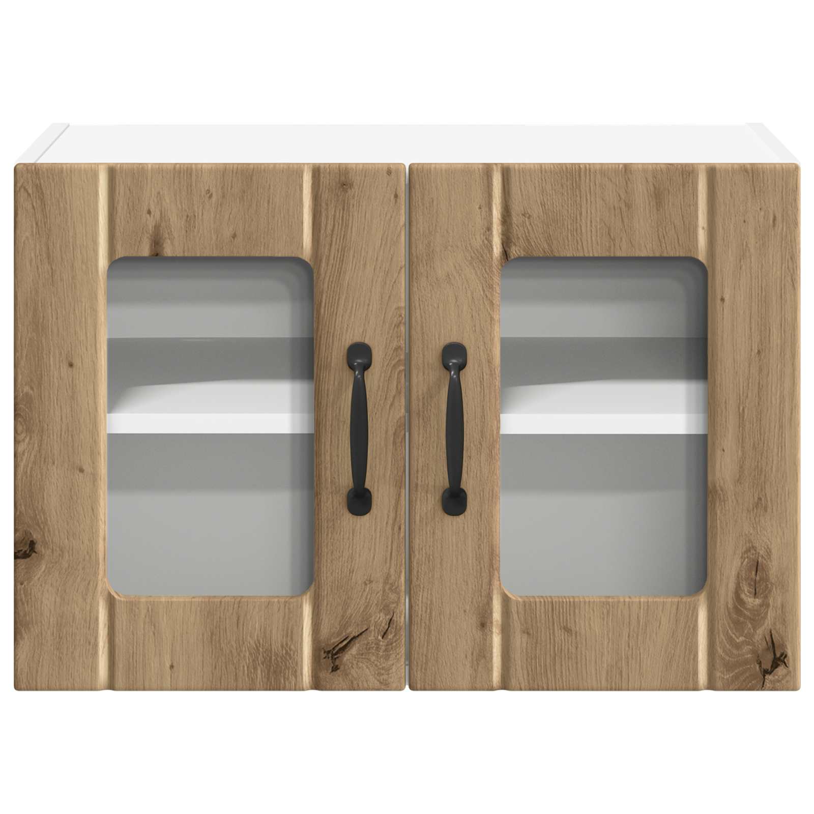 Nástěnná Skleněná Skříň Lucca 2 Pcs Dub Artisan