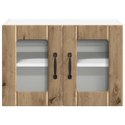 Nástěnná Skleněná Skříň Lucca 2 Pcs Dub Artisan