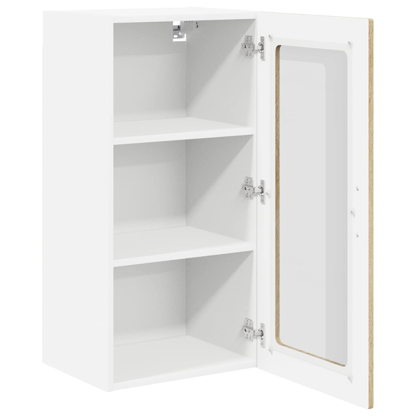 Nástěnná Skleněná Skříň Lucca 2 Pcs Dub Sonoma 40 X 31 X 80 Cm
