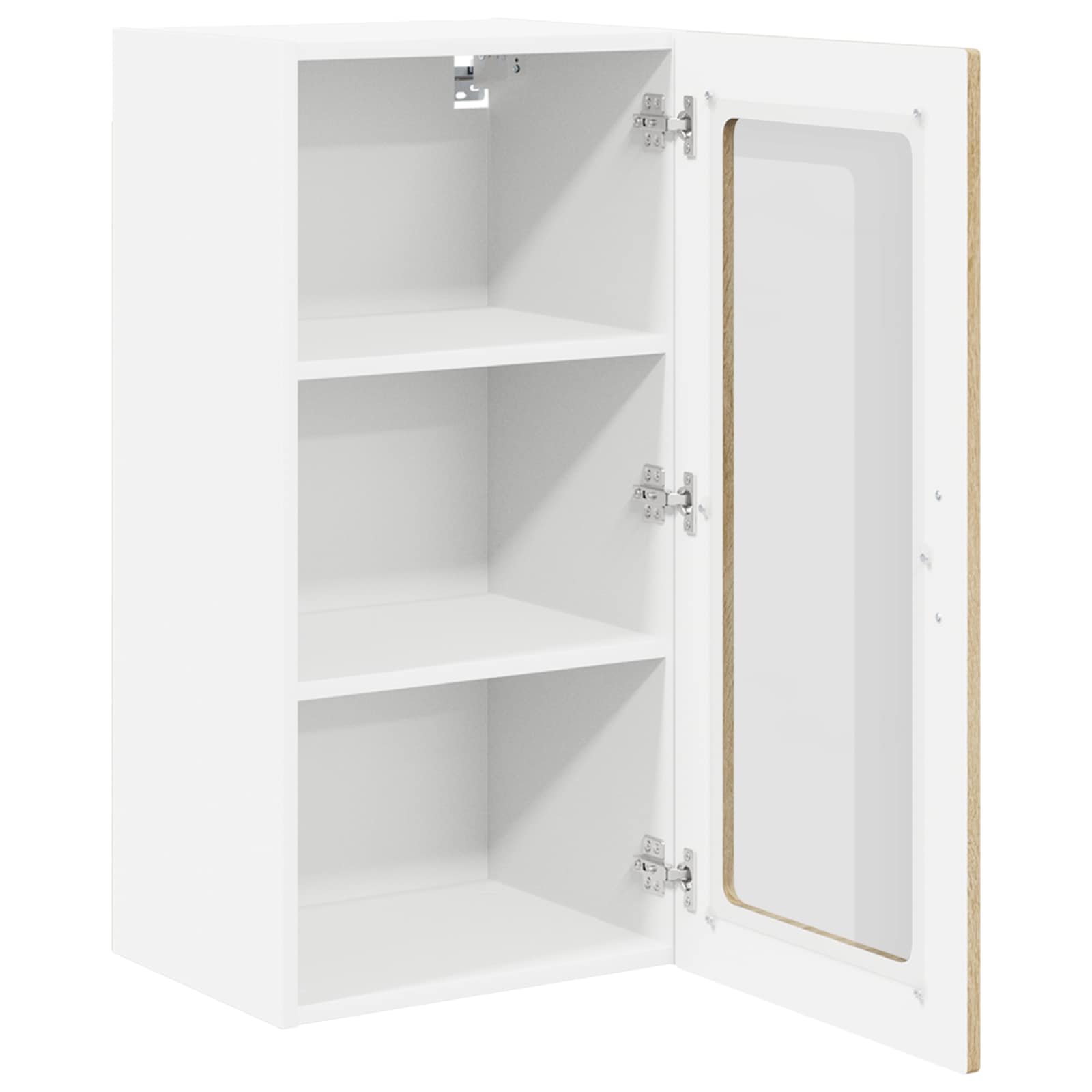 Nástěnná Skleněná Skříň Lucca 2 Pcs Dub Sonoma 40 X 31 X 80 Cm