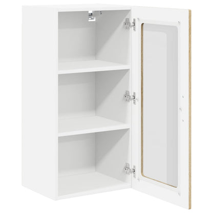 Nástěnná Skleněná Skříň Lucca 2 Pcs Dub Sonoma 40 X 31 X 80 Cm