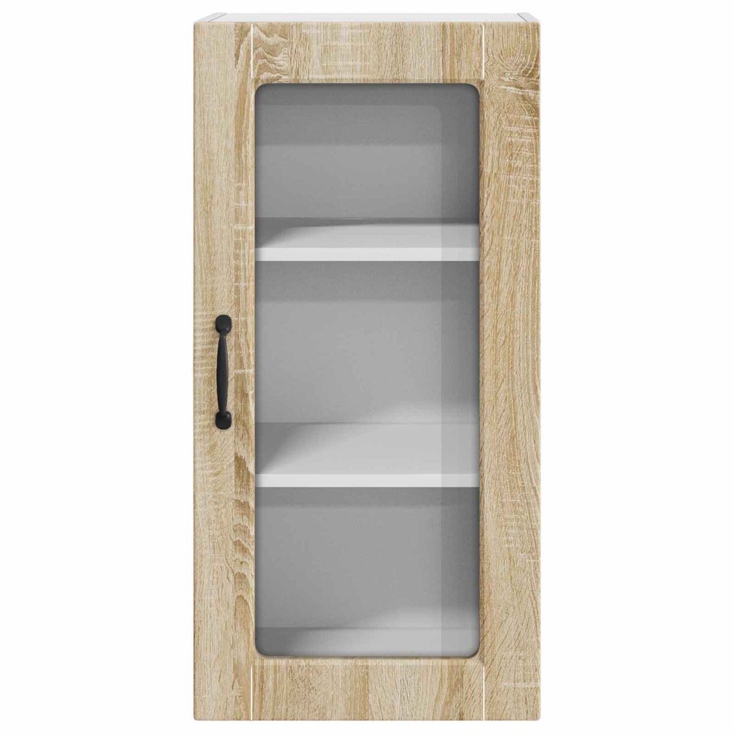Nástěnná Skleněná Skříň Lucca 2 Pcs Dub Sonoma 40 X 31 X 80 Cm