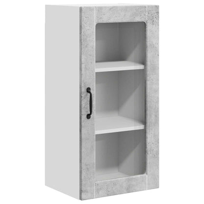 Nástěnná Skleněná Skříň Lucca 2 Pcs Betonově Šedá