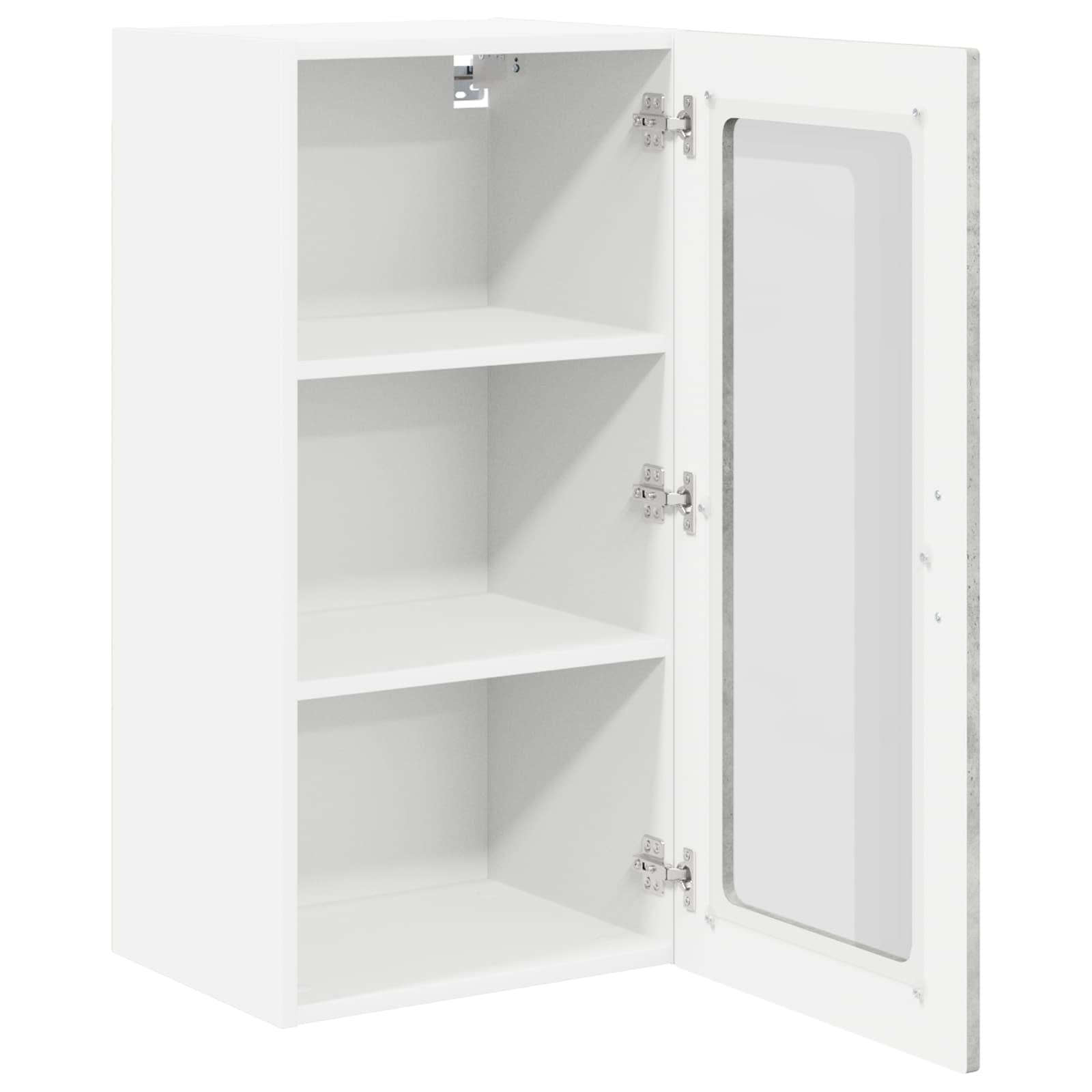 Nástěnná Skleněná Skříň Lucca 2 Pcs Betonově Šedá