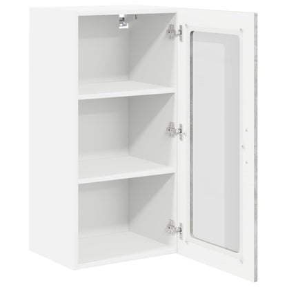 Nástěnná Skleněná Skříň Lucca 2 Pcs Betonově Šedá