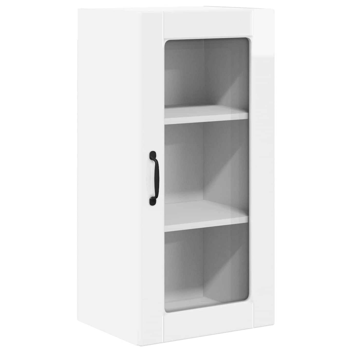 Nástěnná Skleněná Skříň Lucca 2 Pcs Bílá S Vysokým Leskem
