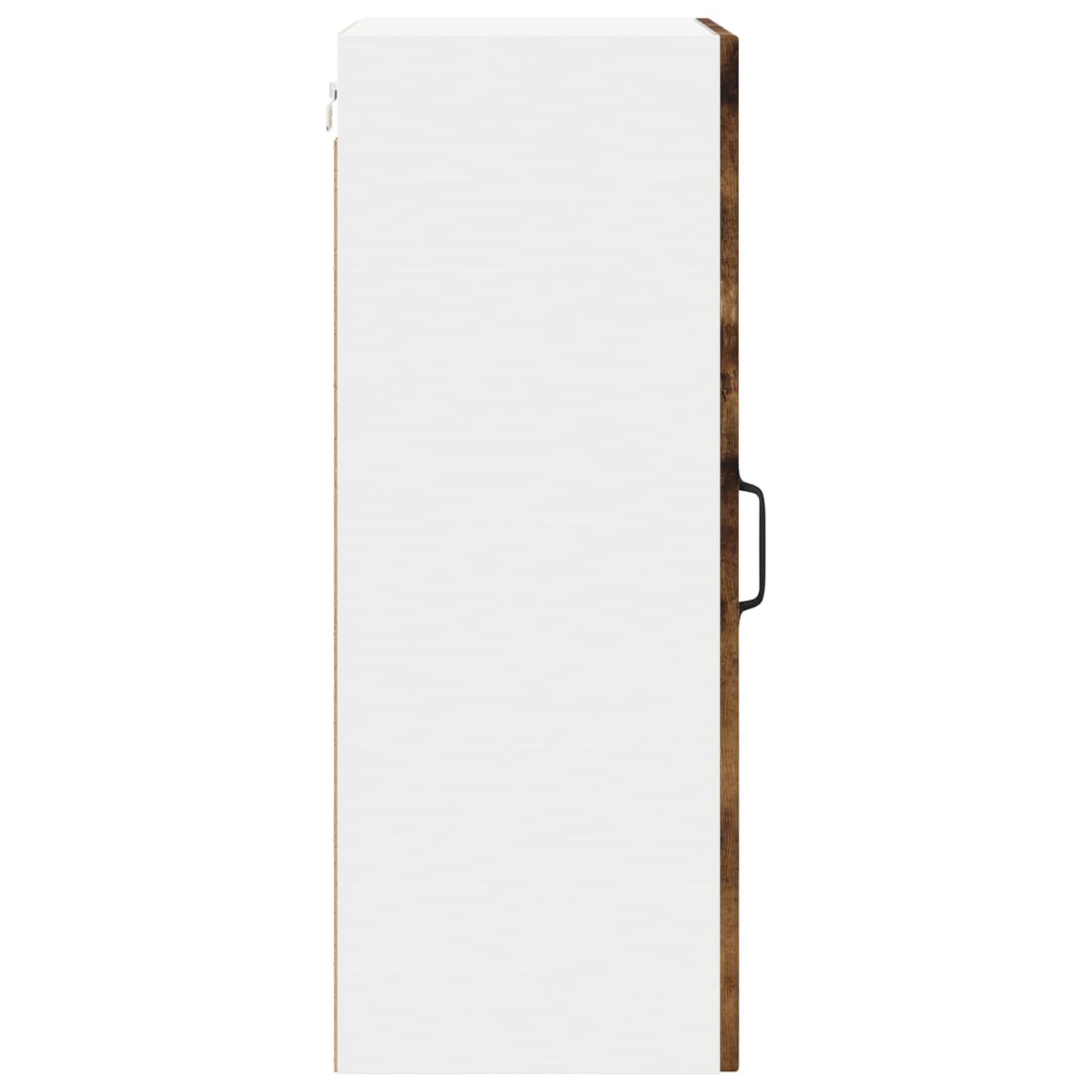 Nástěnná Skleněná Skříň Lucca 2 Pcs Kouřový Dub 40 X 31 X 80 Cm