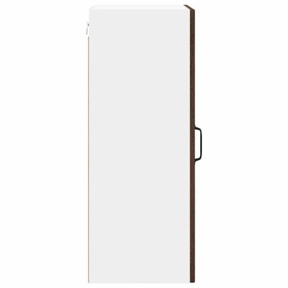 Nástěnná Skleněná Skříň Lucca 2 Pcs Hnědý Dub 40 X 31 X 80 Cm