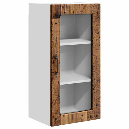 Nástěnná Skleněná Skříň Lucca 2 Pcs Staré Dřevo 40 X 31 X 80 Cm
