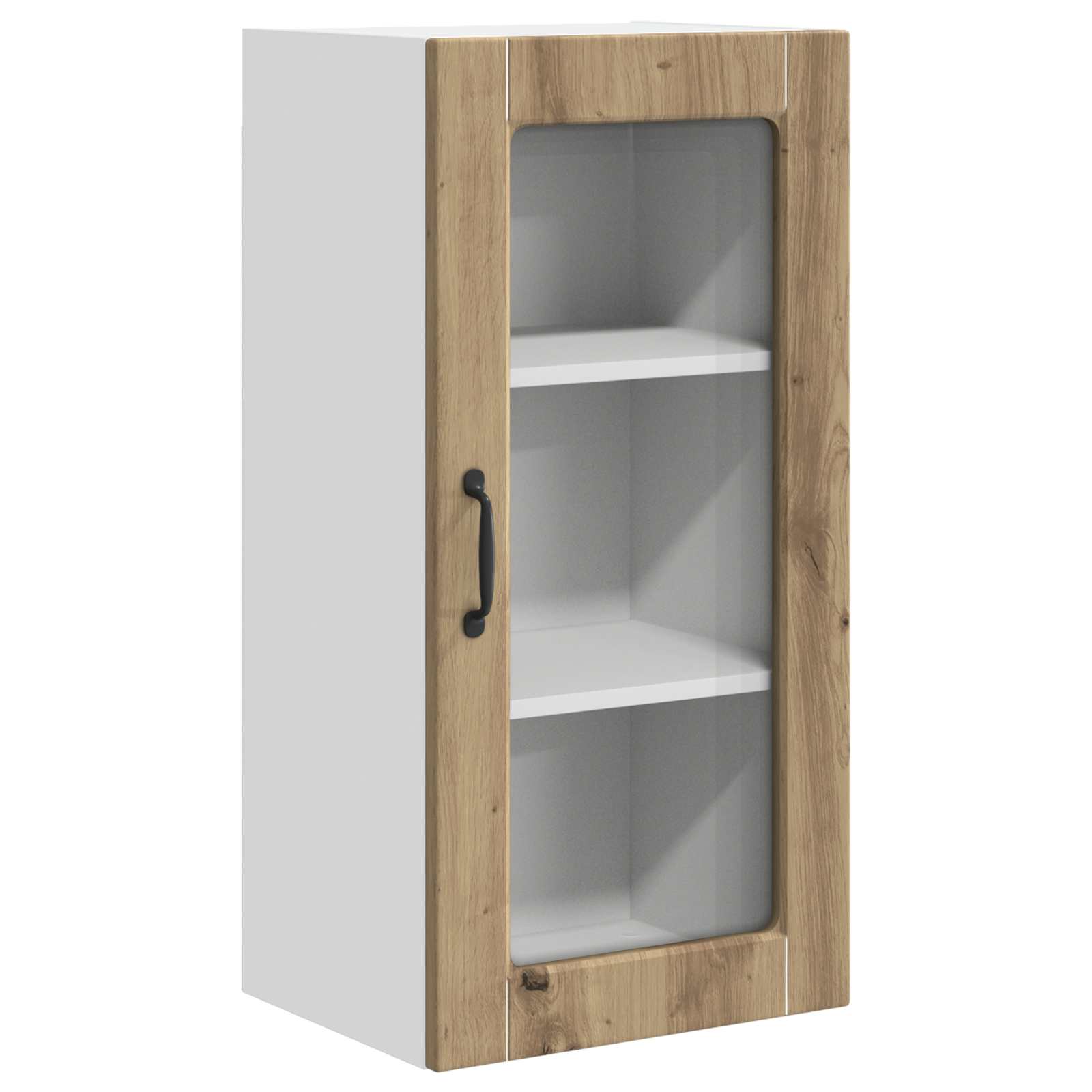Nástěnná Skleněná Skříň Lucca 2 Pcs Dub Artisan