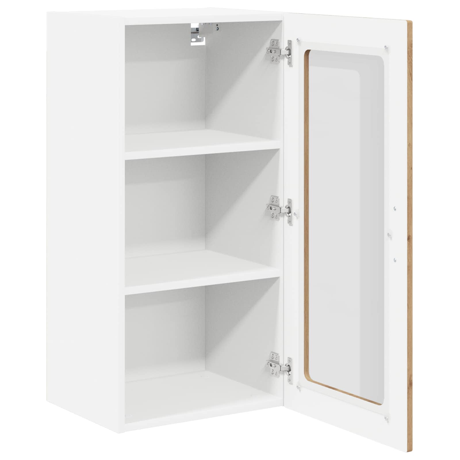 Nástěnná Skleněná Skříň Lucca 2 Pcs Dub Artisan