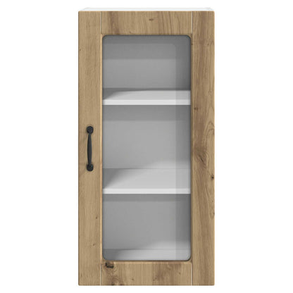 Nástěnná Skleněná Skříň Lucca 2 Pcs Dub Artisan