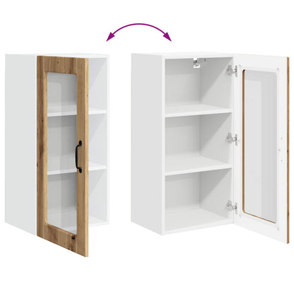 Nástěnná Skleněná Skříň Lucca 2 Pcs Dub Artisan