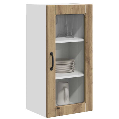 Nástěnná Skleněná Skříň Lucca 2 Pcs Dub Artisan