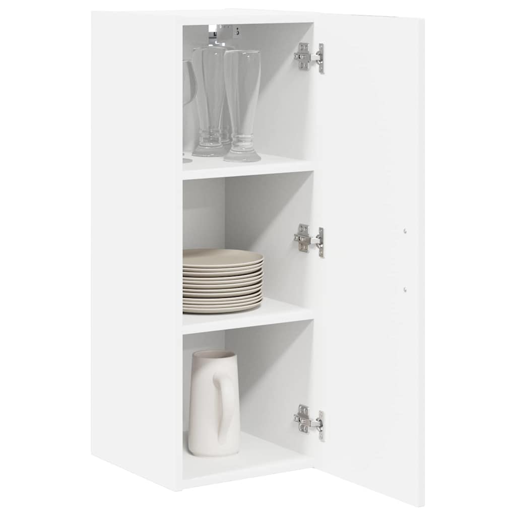 Nástěnná Skříňka Lucca Bílá 30 X 31 X 80 Cm Kompozitní Dřevo