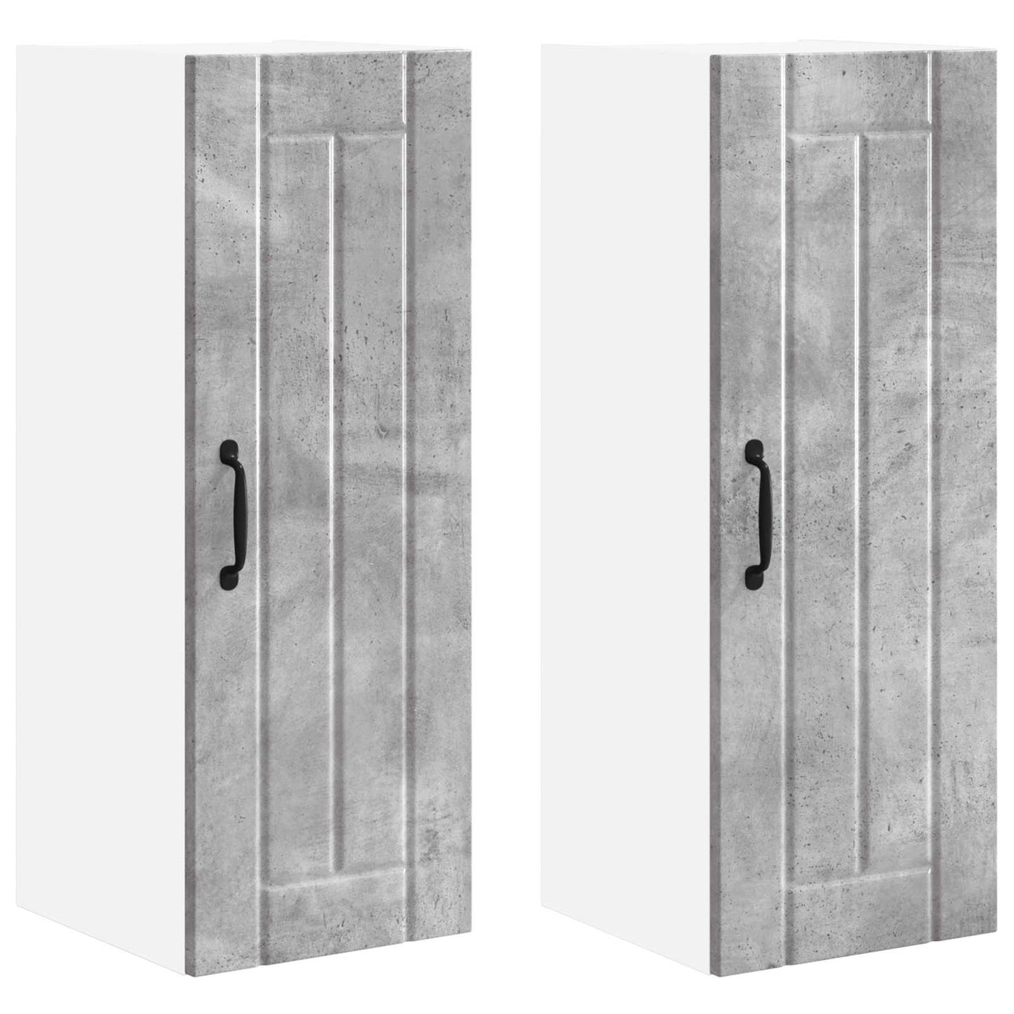 Nástěnná Skříňka Lucca 2 Pcs Betonově Šedá 30 X 31 X 80 Cm