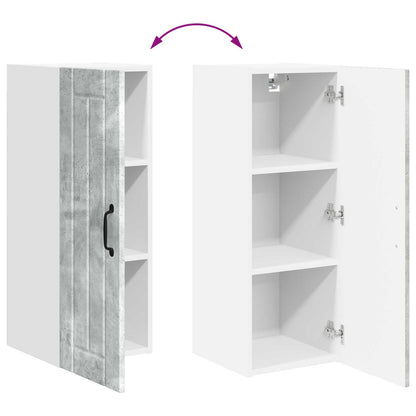 Nástěnná Skříňka Lucca 2 Pcs Betonově Šedá 30 X 31 X 80 Cm