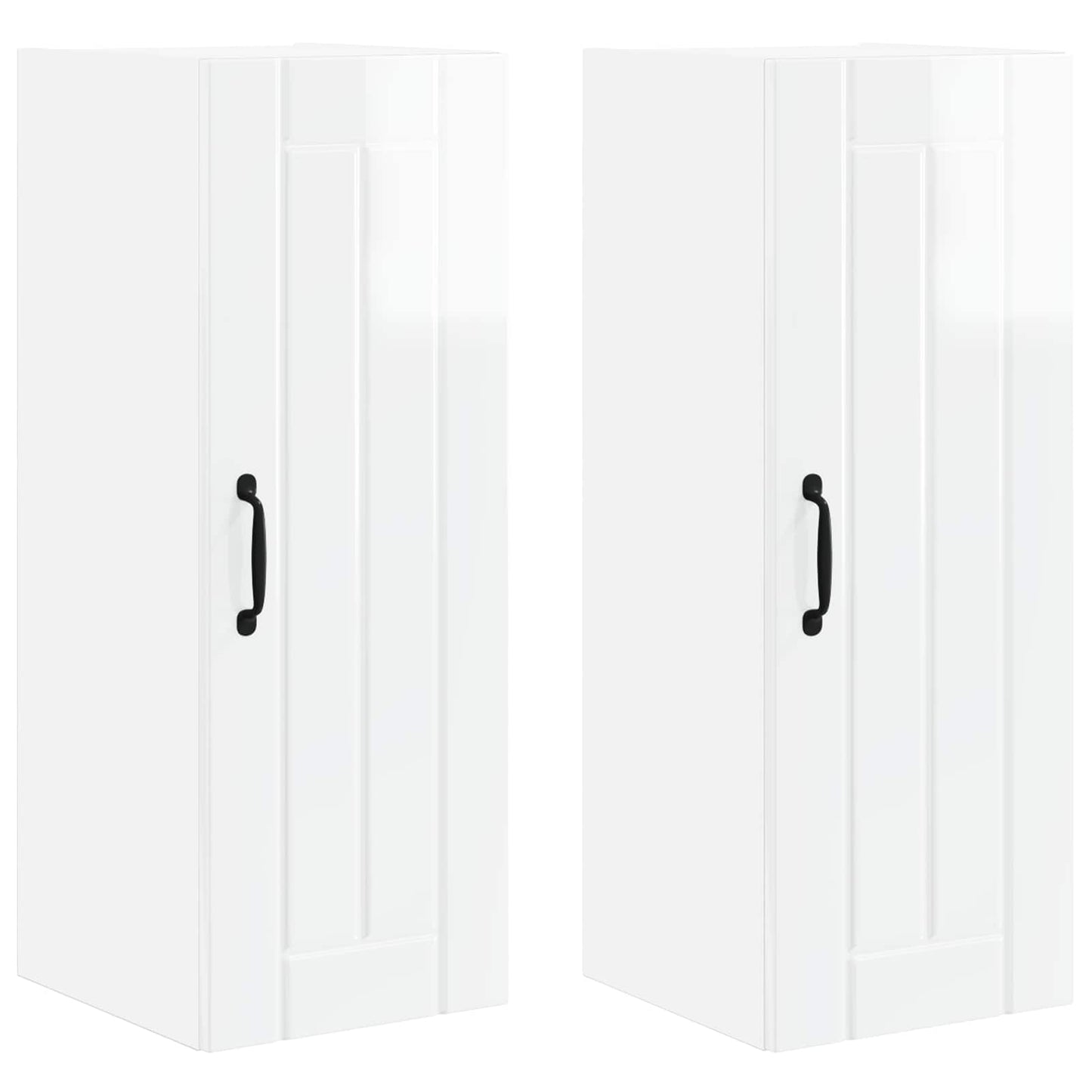 Nástěnná Skříňka Lucca 2 Pcs Bílá S Vysokým Leskem