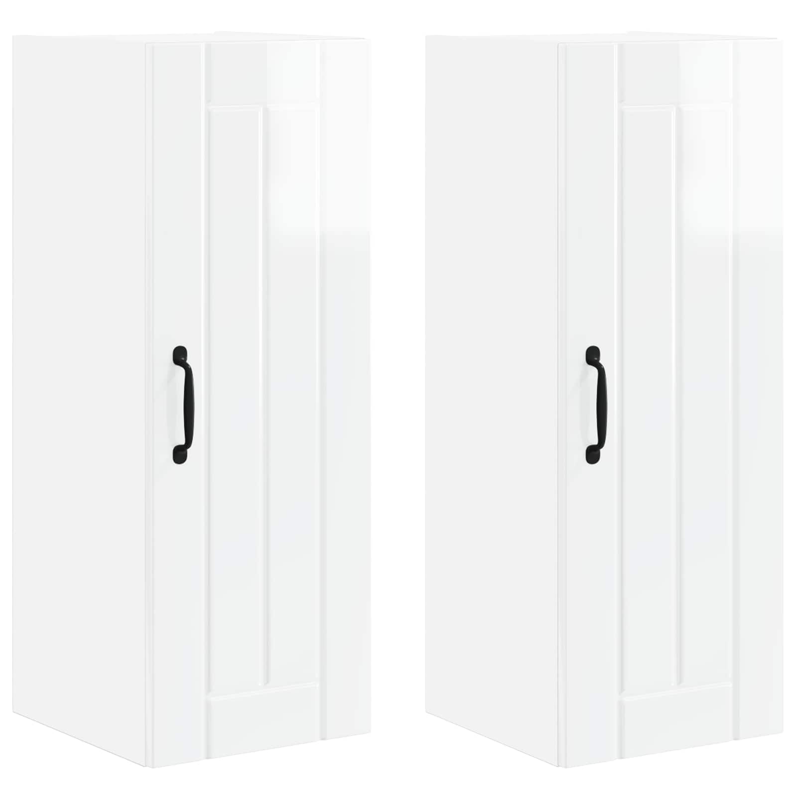 Nástěnná Skříňka Lucca 2 Pcs Bílá S Vysokým Leskem