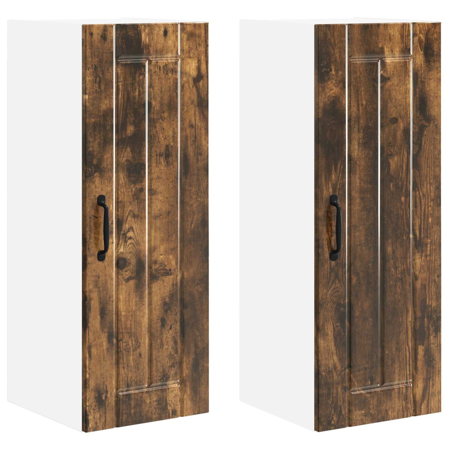 Nástěnná Skříňka Lucca 2 Pcs Kouřový Dub 30 X 31 X 80 Cm