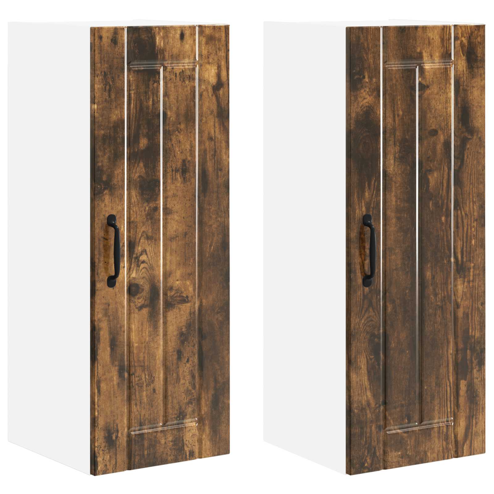 Nástěnná Skříňka Lucca 2 Pcs Kouřový Dub 30 X 31 X 80 Cm