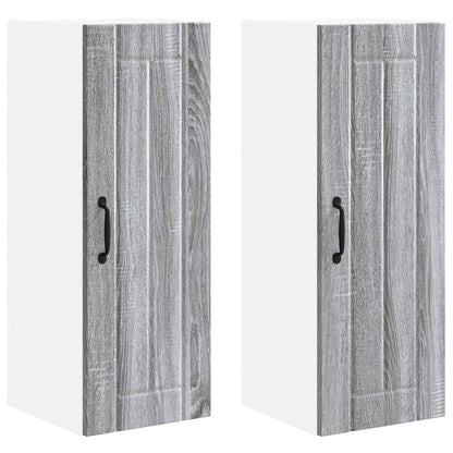Nástěnná Skříňka Lucca 2 Pcs Šedá Sonoma 30 X 31 X 80 Cm