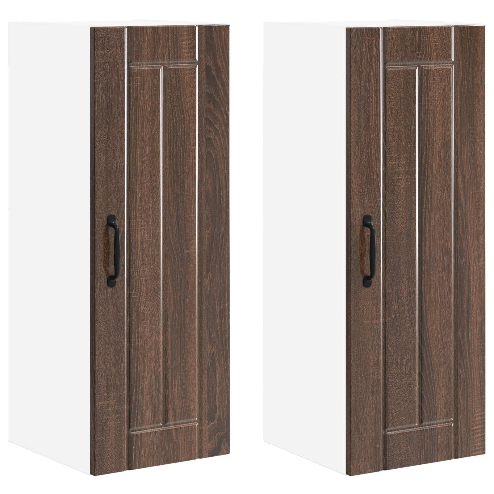 Nástěnná Skříňka Lucca 2 Pcs Hnědý Dub 30 X 31 X 80 Cm