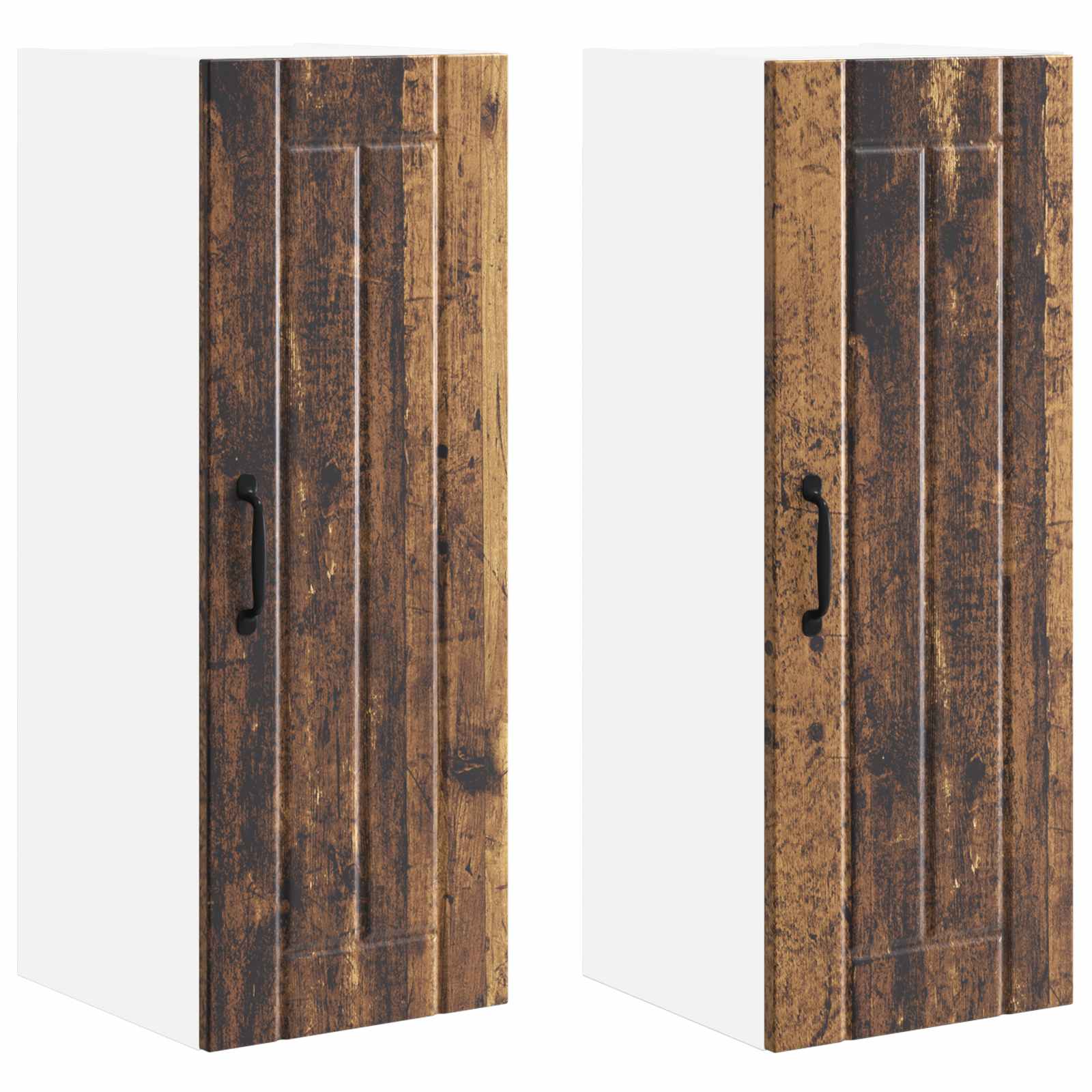 Nástěnná Skříňka Lucca 2 Pcs Staré Dřevo 30 X 31 X 80 Cm