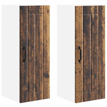 Nástěnná Skříňka Lucca 2 Pcs Staré Dřevo 30 X 31 X 80 Cm