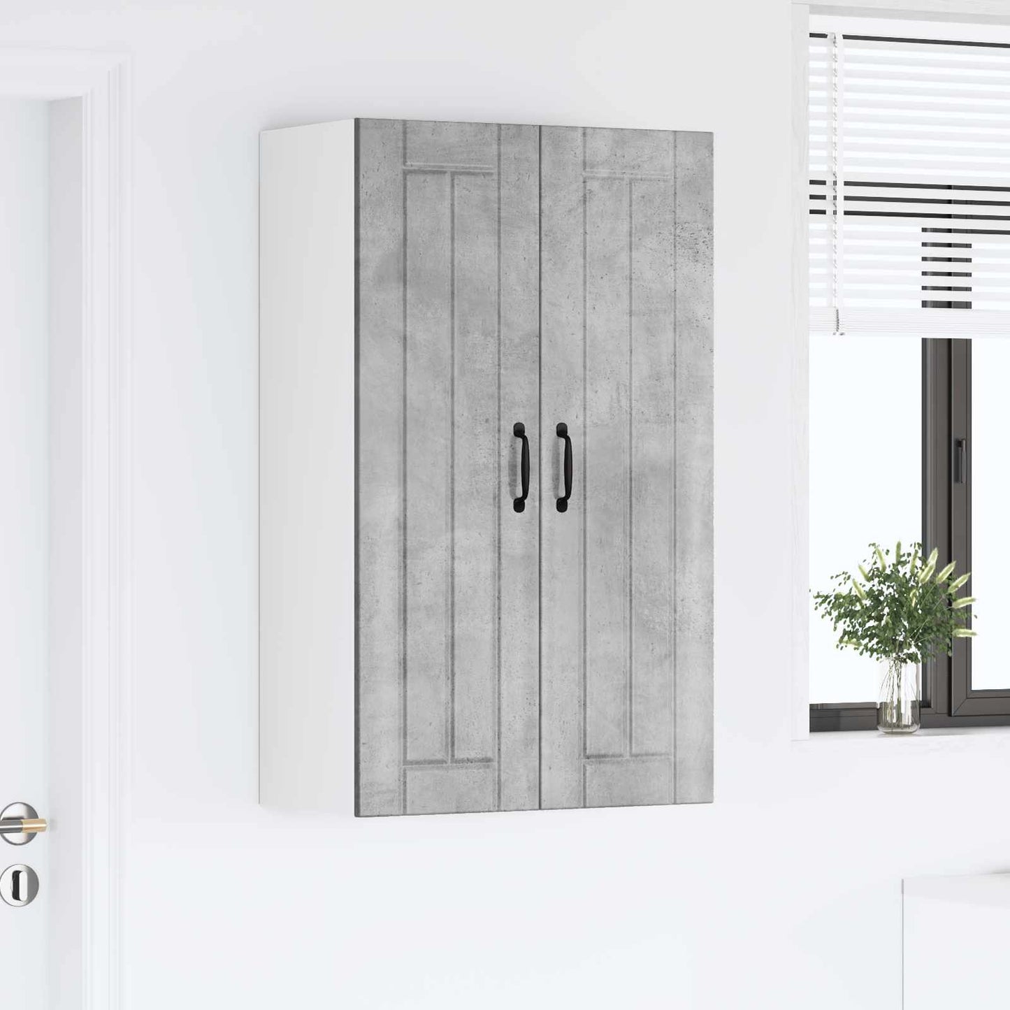Nástěnná Skříňka Lucca Betonově Šedá 60 X 31 X 100 Cm