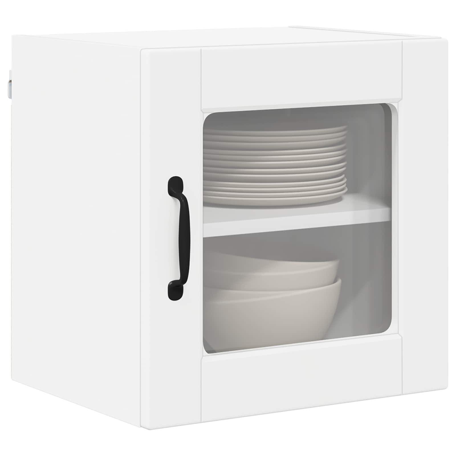 Nástěnná Skleněná Skříň Porto Bílá 40 X 31 X 40 Cm