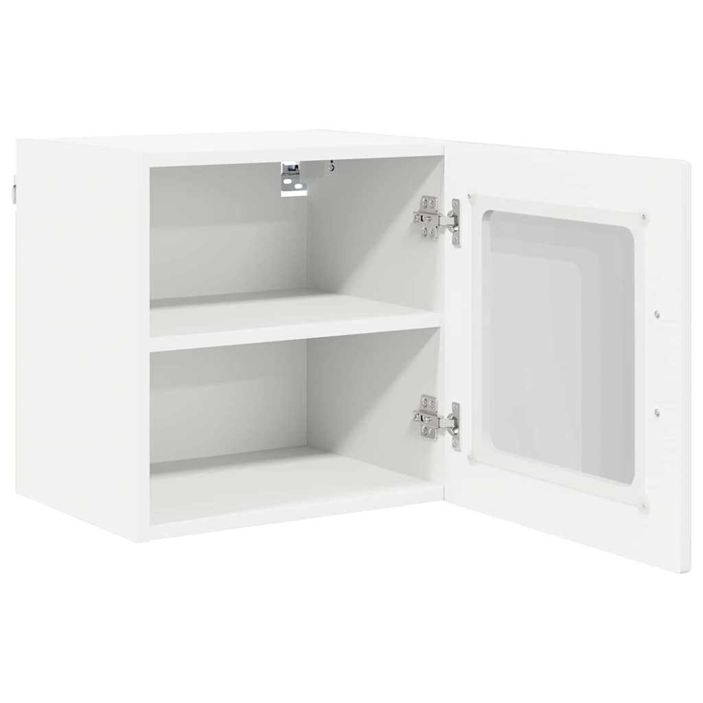 Nástěnná Skleněná Skříň Porto 2 Pcs Vysoce Lesklá Bílá