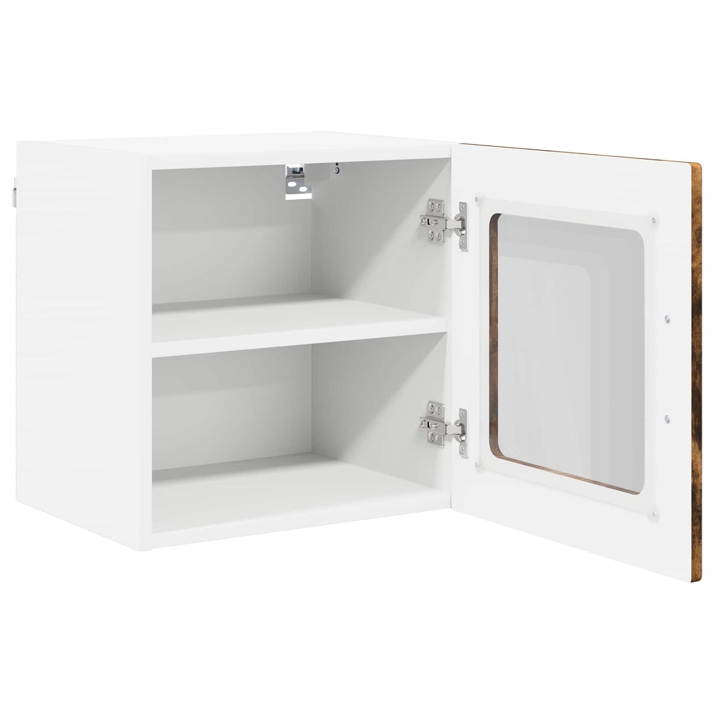 Nástěnný Skleněný Kabinet Porto 2 Pcs Kouřový Dub
