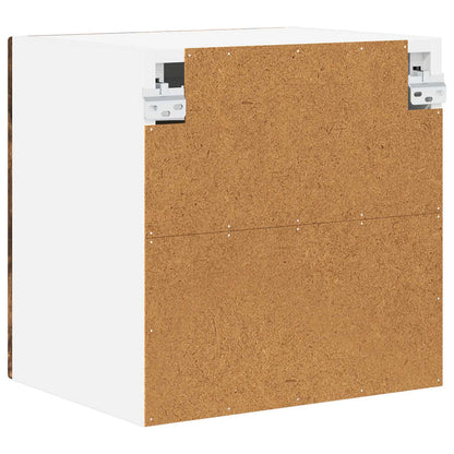 Nástěnný Skleněný Kabinet Porto 2 Pcs Kouřový Dub