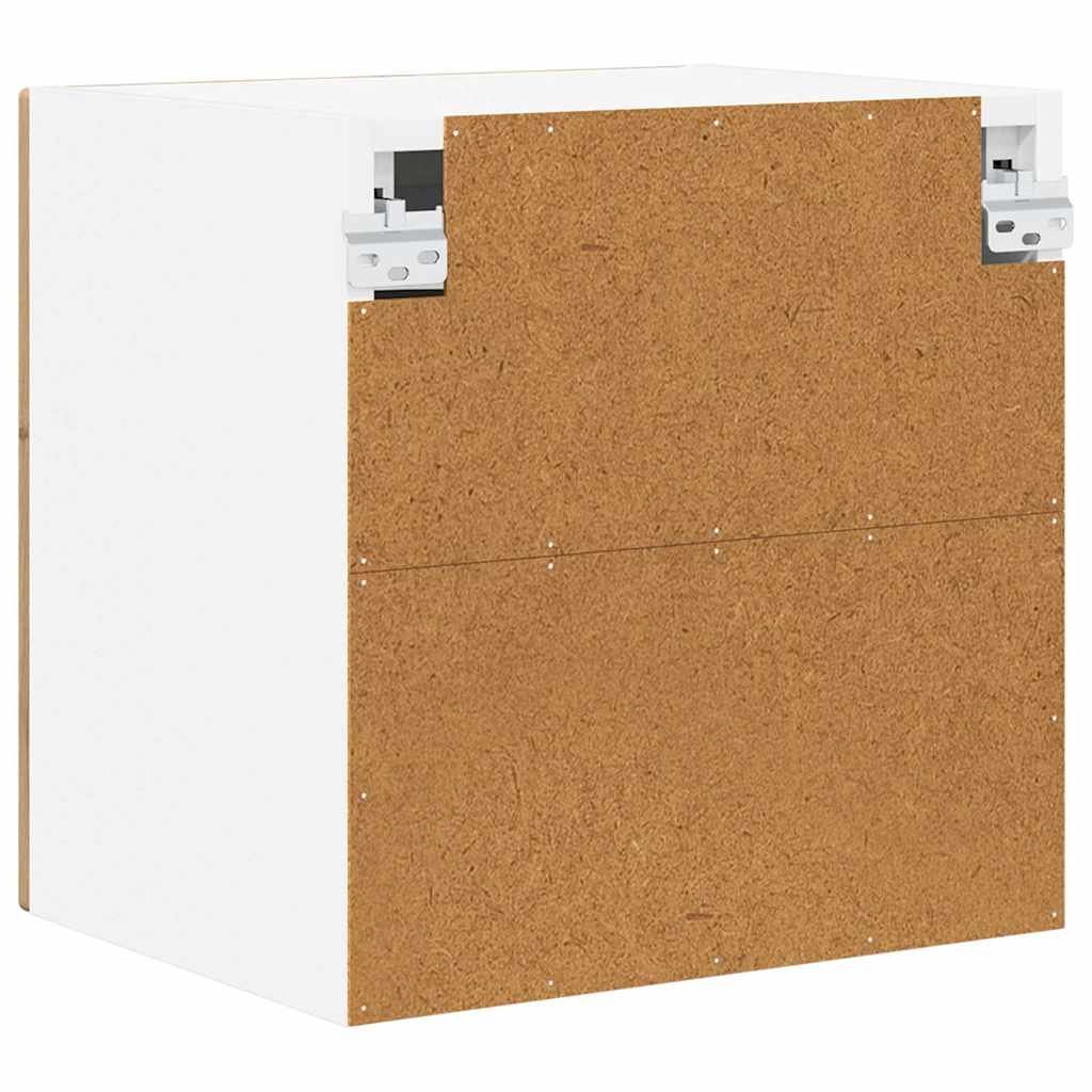 Nástěnná Skleněná Skříň Porto 2 Pcs Artisanový Dub