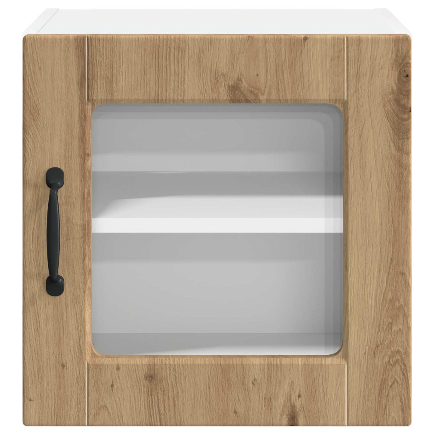 Nástěnná Skleněná Skříň Porto 2 Pcs Artisanový Dub